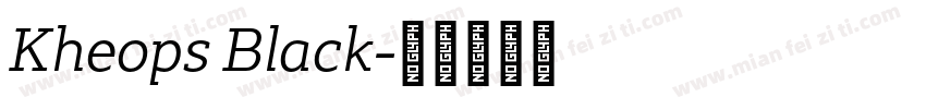 Kheops Black字体转换